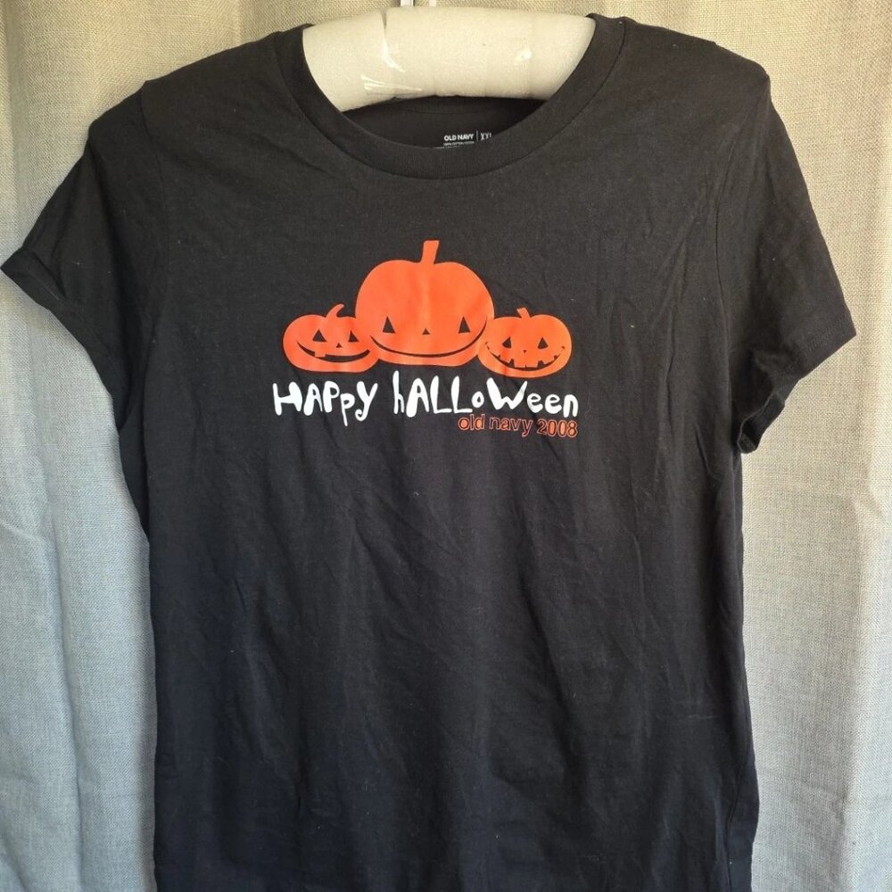 Set of 3 Old Navy Vintage Halloween Graphic T-Shirts Black Women's size XXL